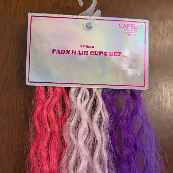 2 For $7! NWT! Capelli New York Kids Clip-In Hair Extensions - Picture 2 of 5